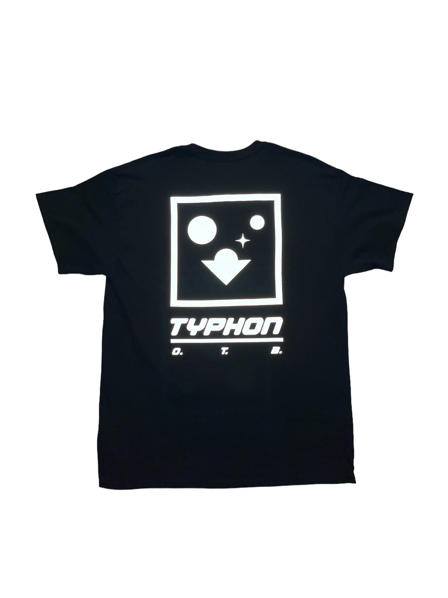 Black silver Logo Tee